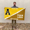 Mountaineers vs Custom Team House Divided Flag, NCAA Rivalry Flag