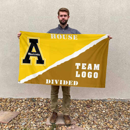 Mountaineers vs Custom Team House Divided Flag, NCAA Rivalry Flag