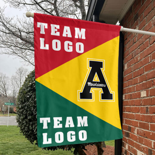 Mountaineers vs Custom Team House Divided Flag, NCAA Spirit Flag