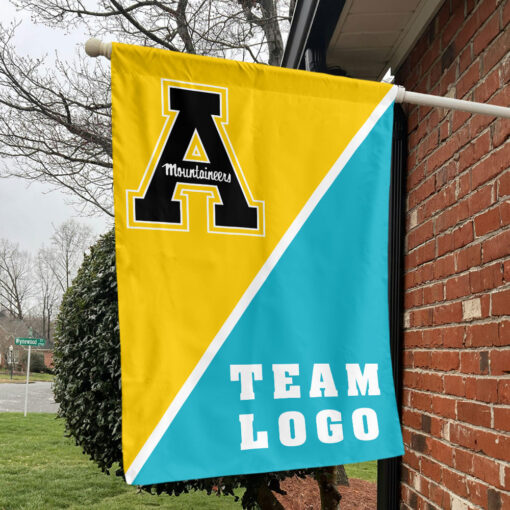 Mountaineers vs Custom Team House Divided Flag, NCAA Split Flag