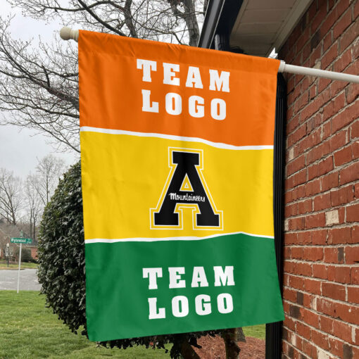 Mountaineers vs Custom Team House Divided Flag, NCAA Two Team Flag