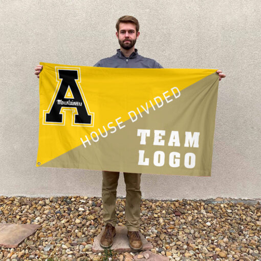 Mountaineers vs Custom Team House Divided Flag, Personalized Split Flag
