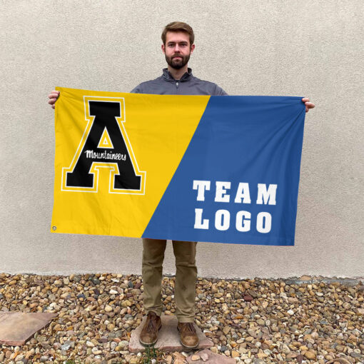 Mountaineers vs Custom Team House Divided Flag, Personalized Team Flag