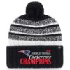 New England Patriots Black '47 2025 AFC Champions Tavern Cuffed Knit Hat with Pom