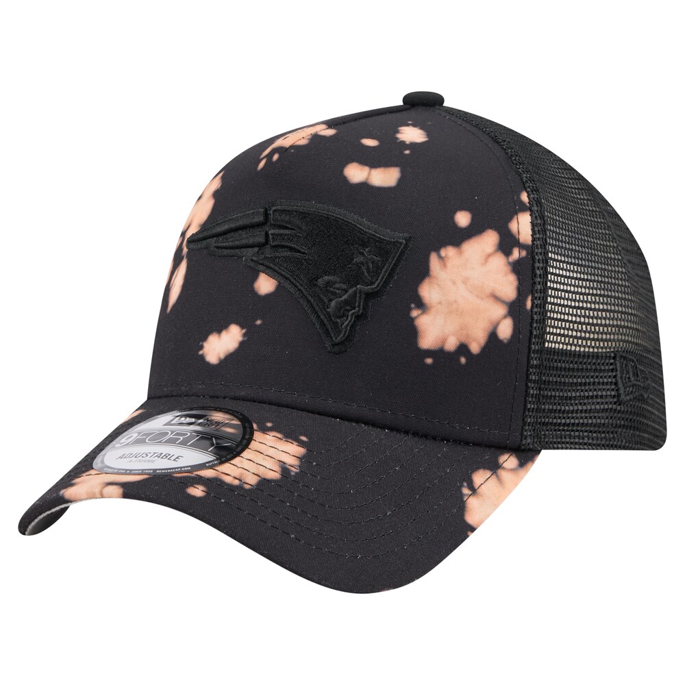 New England Patriots Black New Era Bleached A Frame Adjustable Cap New England Patriots Black New Era Bleached A Frame Adjustable Cap