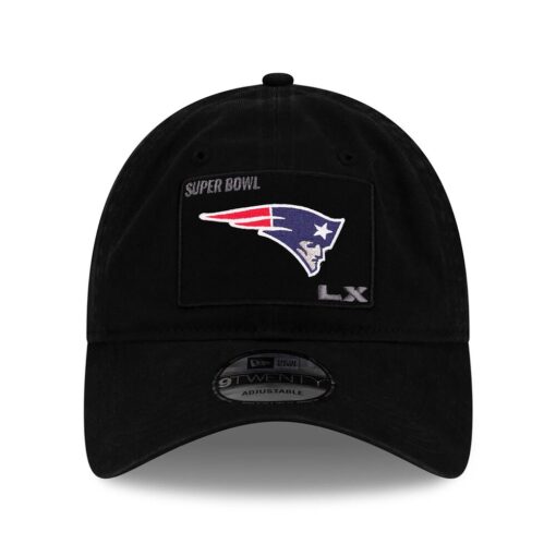 New England Patriots Black New Era Super Bowl LX Adjustable Cap