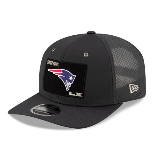 New England Patriots Charcoal New Era Super Bowl LX Opening Night Adjustable Cap
