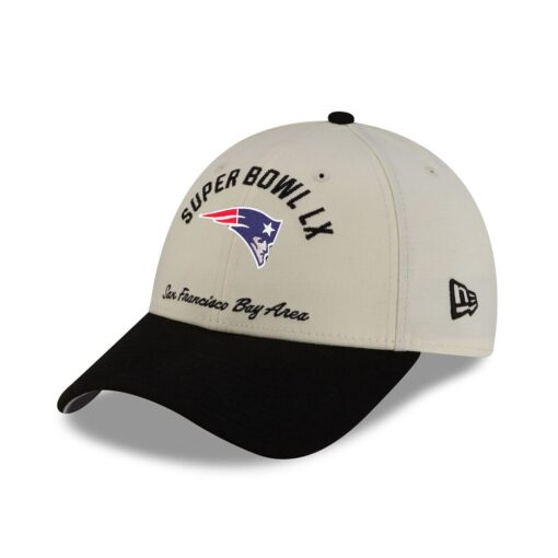 New England Patriots Cream New Era Super Bowl LX Adjustable Cap