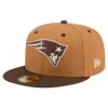 New England Patriots Light Brown New Era Two Tone Walnut Fitted Hat