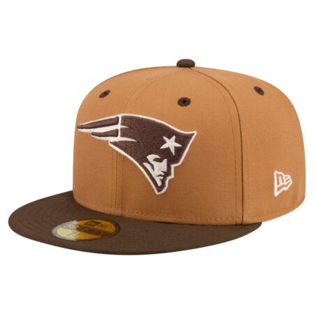 New England Patriots Light Brown New Era Two Tone Walnut Fitted Hat