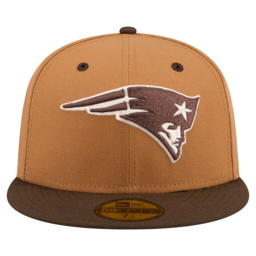 New England Patriots Light Brown New Era Two Tone Walnut Fitted Hat