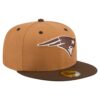 New England Patriots Light Brown New Era Two Tone Walnut Fitted Hat