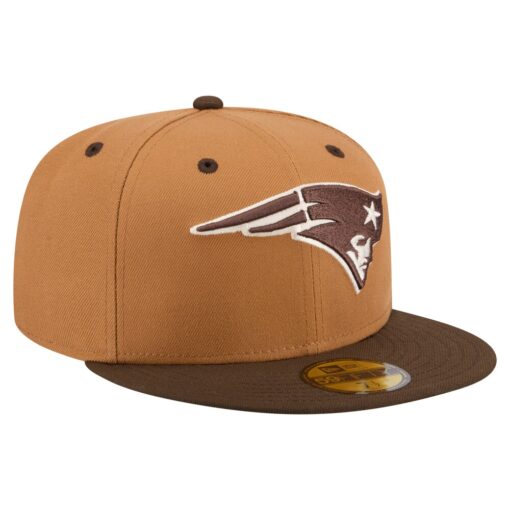 New England Patriots Light Brown New Era Two Tone Walnut Fitted Hat