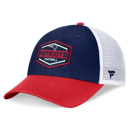 New England Patriots Navy Bench Trucker Adjustable Cap