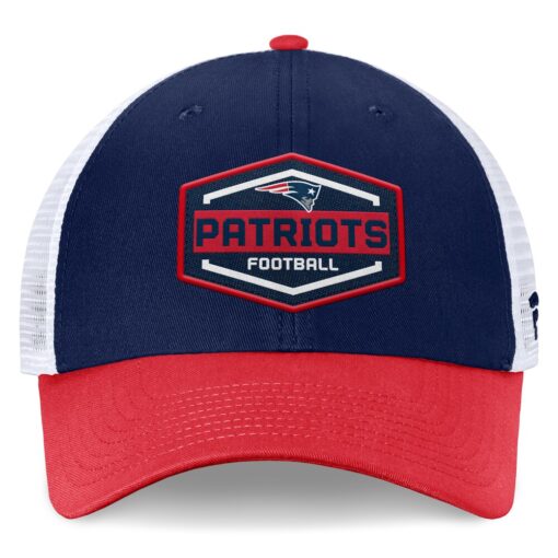 New England Patriots Navy Bench Trucker Adjustable Cap