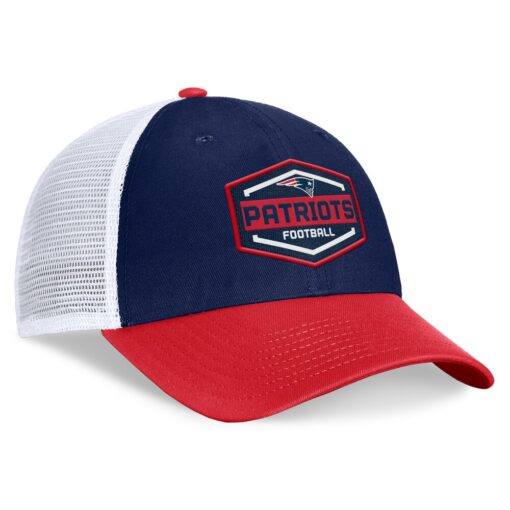 New England Patriots Navy Bench Trucker Adjustable Cap