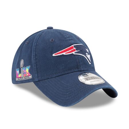 New England Patriots Navy New Era Super Bowl LX Side Patch Adjustable Cap
