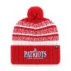New England Patriots Red '47 Tavern Cuffed Knit Hat with Pom