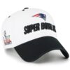 New England Patriots White '47 Super Bowl LX Side Patch Clean Up Adjustable Cap