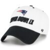 New England Patriots White '47 Super Bowl LX Side Patch Clean Up Adjustable Cap