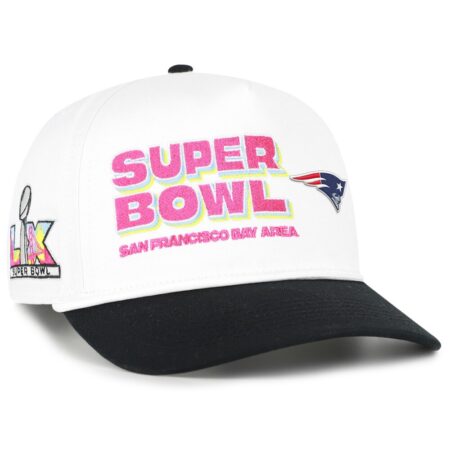 New England Patriots White ’47 Super Bowl LX Stacked Hitch Adjustable Cap