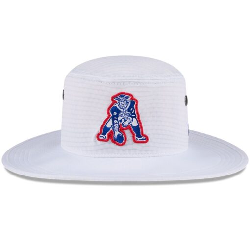 New England Patriots White New Era 2024 NFL Training Camp Panama Bucket Hat