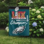 Philadelphia Eagles Vertical Flag Super Bowl LIX Champions