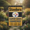 Pittsburgh Steelers Garden Flag 6 Time Champions