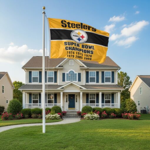 Pittsburgh Steelers Garden Flag 6 Time Champions Pittsburgh Steelers Garden Flag 6 Time Champions