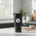 Pittsburgh Steelers Tumbler, NFL Stainless Steel Travel Mug