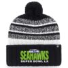 Seattle Seahawks Black '47 Super Bowl LX Tavern Cuffed Knit Hat with Pom