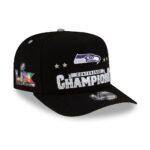 Seattle Seahawks Black New Era 2025 NFC Champions Locker Room Trophy Collection A Frame Snapback Hat
