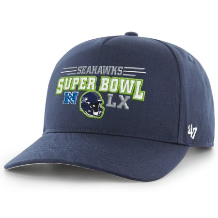 Seattle Seahawks College Navy ’47 Super Bowl LX Hitch Adjustable Cap