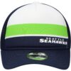 Seattle Seahawks College Navy New Era Preschool Sport Night Color Block A Frame Trucker Adjustable Cap