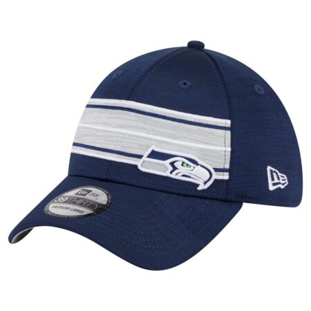 Seattle Seahawks College Navy New Era Stripes Flex Hat