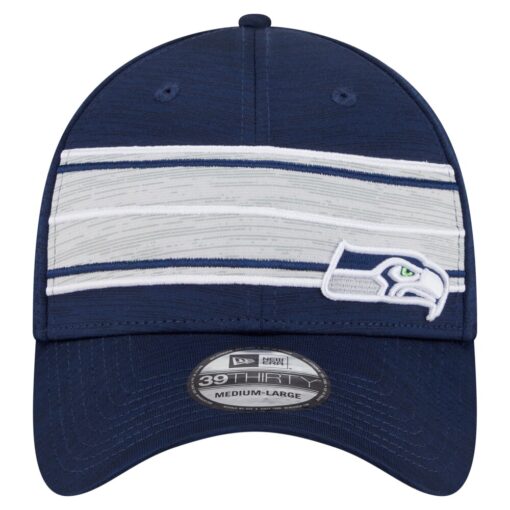 Seattle Seahawks College Navy New Era Stripes Flex Hat