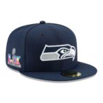 Seattle Seahawks College Navy New Era Super Bowl LX Side Patch Fitted Hat