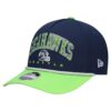 Seattle Seahawks College Navy New Era Youth Arch Adjustable Cap