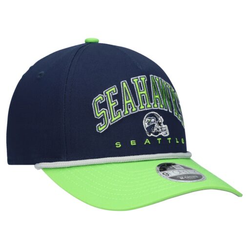 Seattle Seahawks College Navy New Era Youth Arch Adjustable Cap