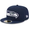Seattle Seahawks College Navy New Era Youth Main Fitted Hat