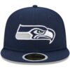Seattle Seahawks College Navy New Era Youth Main Fitted Hat
