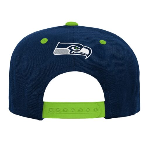 Seattle Seahawks College Navy Outerstuff Youth Team Gradient Deadstock Snapback Hat