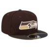 Seattle Seahawks Dark Brown Burnt Wood Camo 9FIFTY Snapback Hat Adult