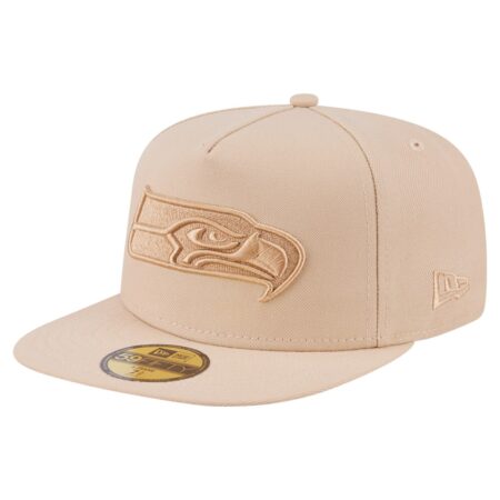 Seattle Seahawks Light Beige New Era Color Pack A Frame Fitted Hat