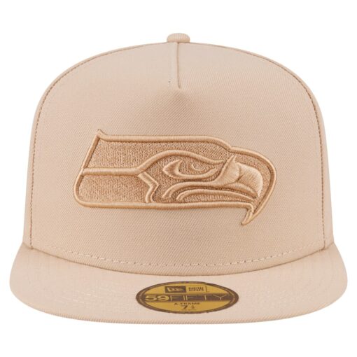 Seattle Seahawks Light Beige New Era Color Pack A Frame Fitted Hat