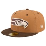 Seattle Seahawks Light Brown New Era Two Tone Walnut Fitted Hat