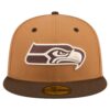 Seattle Seahawks Light Brown New Era Two Tone Walnut Fitted Hat