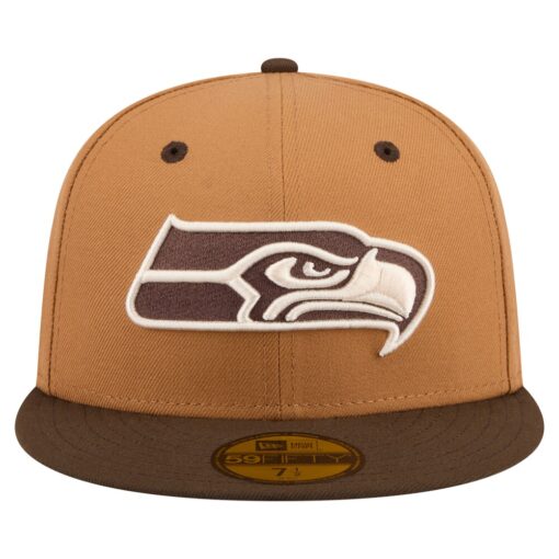 Seattle Seahawks Light Brown New Era Two Tone Walnut Fitted Hat