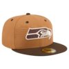 Seattle Seahawks Light Brown New Era Two Tone Walnut Fitted Hat