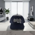 Seattle Seahawks Navy Adjustable Hat, NFL Cursive Script Embroidered Cap